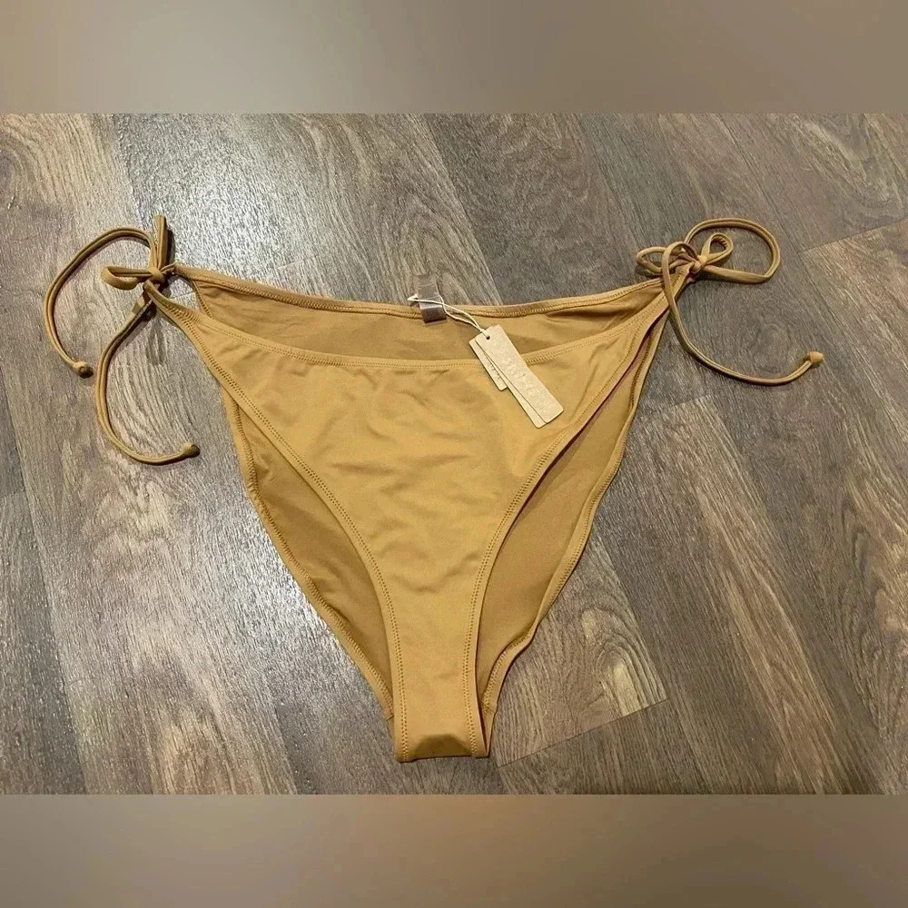 SKIMS Swim SKIMS Swim DIPPED TIE BOTTOM Almond Size 4X. New with Tags